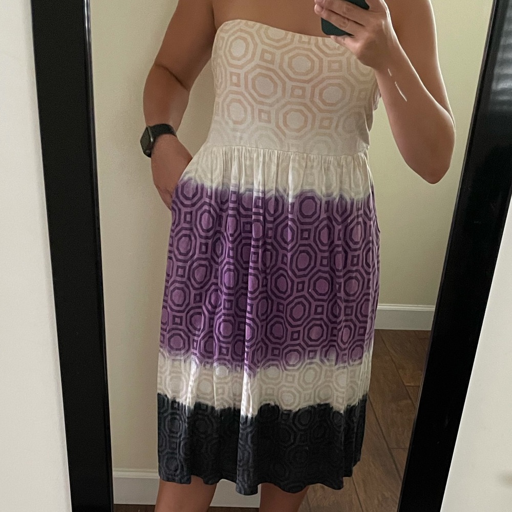 Strapless Multi Colored Dress